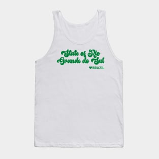 State of Rio Grande do Sul: Eu amo o Brasil - I love Brazil Tank Top